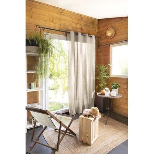 Lot De 2 Rideaux 100% Coton Prélavé 140 X 260 Cm – Kala Grège