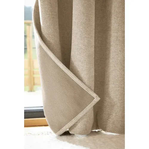 Lot De 2 Rideaux 140 X 240 Cm – Blackout Total et Thermique – Double Polaire – Beige Lin