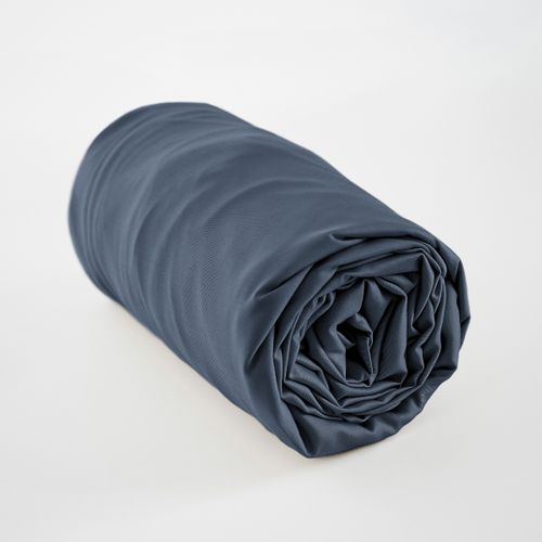 Parure De Lit  260 X 240 Cm 100% Viscose De Bambou Satin 120 Fils Salomé Minuit + Drap-housse 160 X