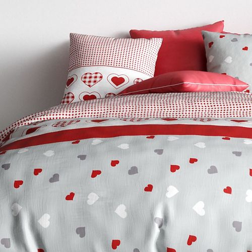 Parure De Lit 200x200 Cm Coton Coeur