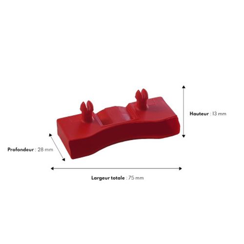 Lot De 20 Embouts Rouge Pour Lattes De 68 X 8 Mm