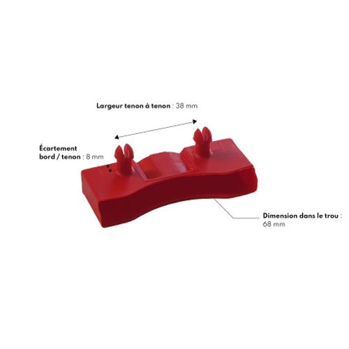 Lot De 20 Embouts Rouge Pour Lattes De 68 X 8 Mm