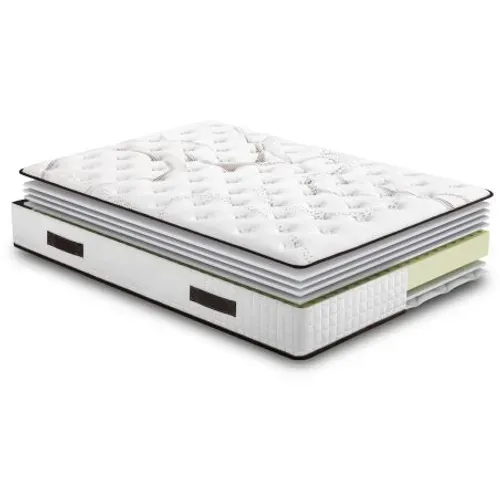 Matelas + Sommier Tapissier 2x90x190 Latex - Louxor - Soutien Ferme - Made In France