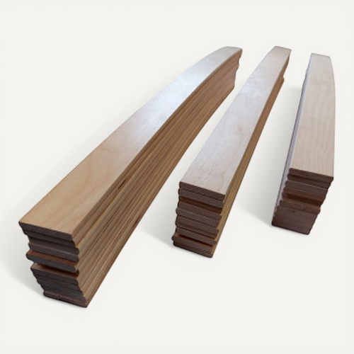 Lot De 30 Lattes Pour Sommier Et Lit - 874x48x8 Mm - Bois Hêtre Durable - 7 Plis