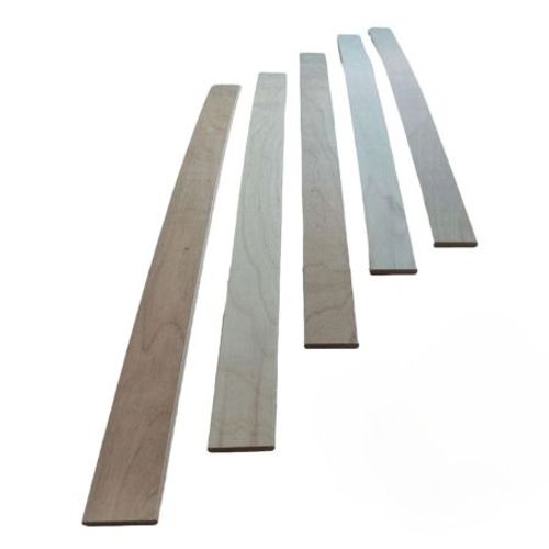 Lot De 5 Lattes Pour Sommier Et Lit - 780x53x8 Mm - Bois Hêtre Durable - 7 Plis