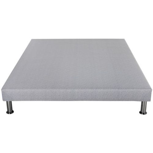 Sommier Déco Sr9 + Pieds - Gris Clair 160x200 - Lattes Bois - H.13 Cm - Made In France