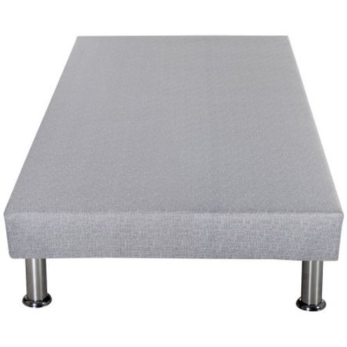 Sommier Déco Sr9 + Pieds - Gris Clair 80x200 - Lattes Bois - H.13 Cm - Made In France