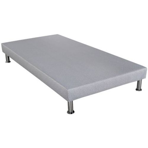 Sommier Déco Sr9 + Pieds - Gris Clair 80x200 - Lattes Bois - H.13 Cm - Made In France