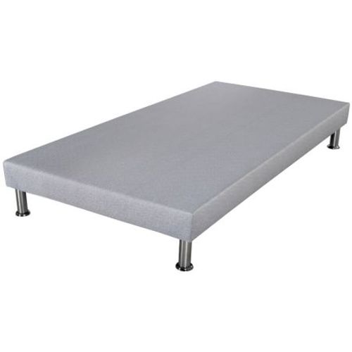 Sommier Déco Sr9 + Pieds - Gris Clair 80x200 - Lattes Bois - H.13 Cm - Made In France