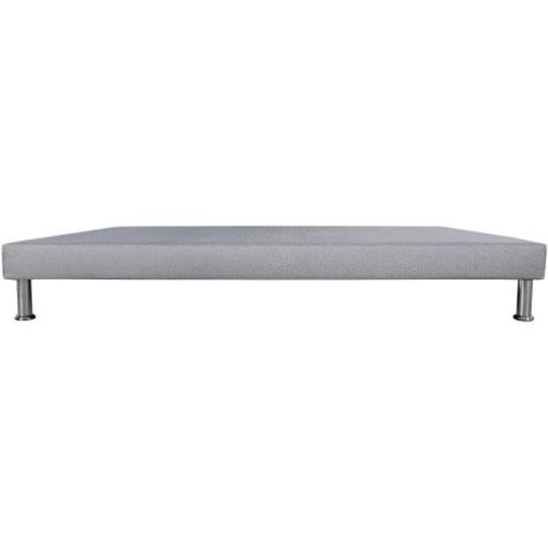Sommier Déco Sr9 + Pieds - Gris Clair 80x200 - Lattes Bois - H.13 Cm - Made In France