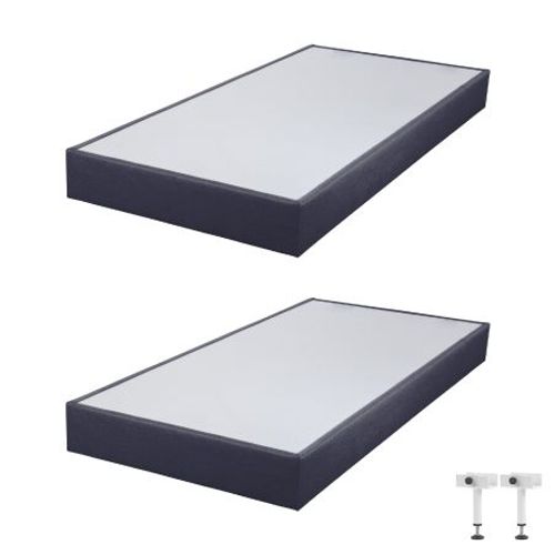 Sommier Tapissier Sp18 Volcan 2x80x200 Lattes Bois Massif - H.18 Cm - Made In France
