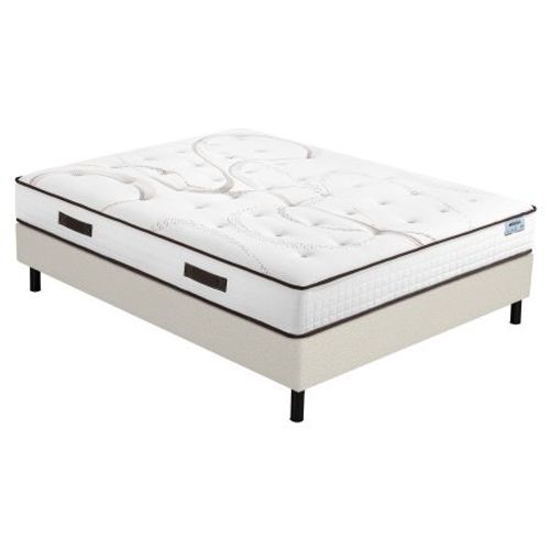 Matelas Moorea + Sommier Newkit - 140x190 - Mousse - Hauteur 25 Cm - Soutien Ferme