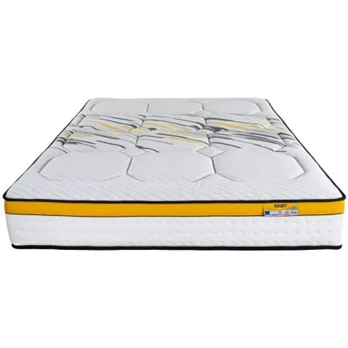 Matelas Rugby + Sommier Sr15 - 140x190 - Ressorts - Hauteur 29 Cm - Ferme