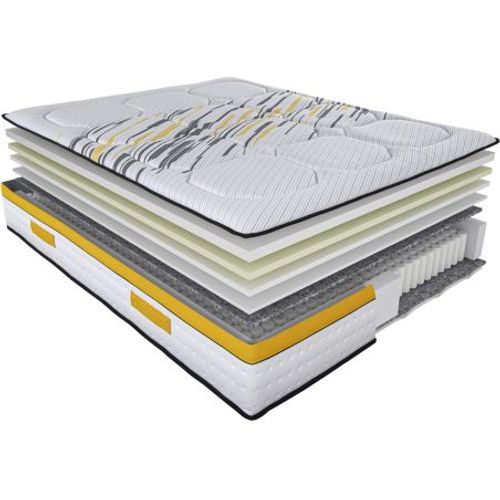 Matelas Rugby + Sommier Sr15 - 140x190 - Ressorts - Hauteur 29 Cm - Ferme