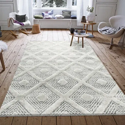 Melia - Tapis Berbère à Relief - Crème 280 X 370 Cm