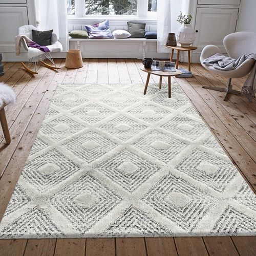 Melia - Tapis Berbère à Relief - Crème 160 X 230 Cm
