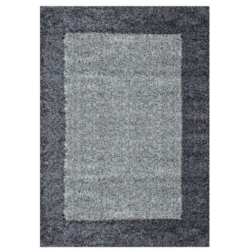 Shaggy - Tapis à Bordures - Gris 300 X 400 Cm