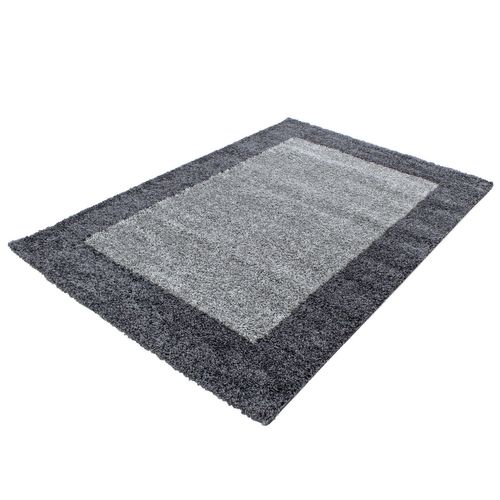 Shaggy - Tapis à Bordures - Gris 300 X 400 Cm