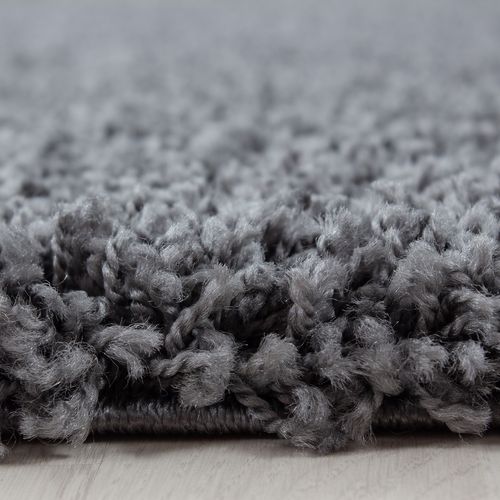 Shaggy - Tapis Uni à Poils Longs - Gris 200 X 290 Cm