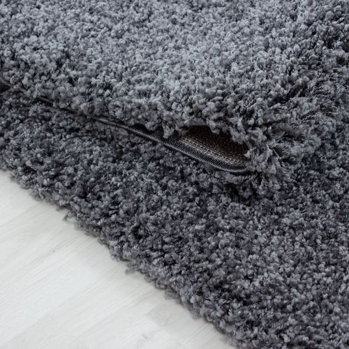 Shaggy - Tapis Uni à Poils Longs - Gris 200 X 290 Cm