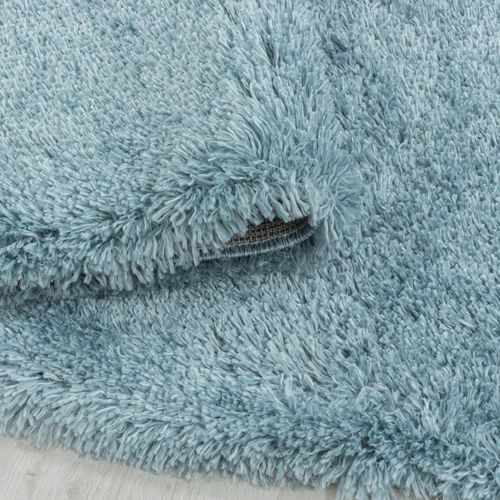 Moelleux - Tapis Cosy à Poils Longs - Bleu Pastel 120 X 170 Cm