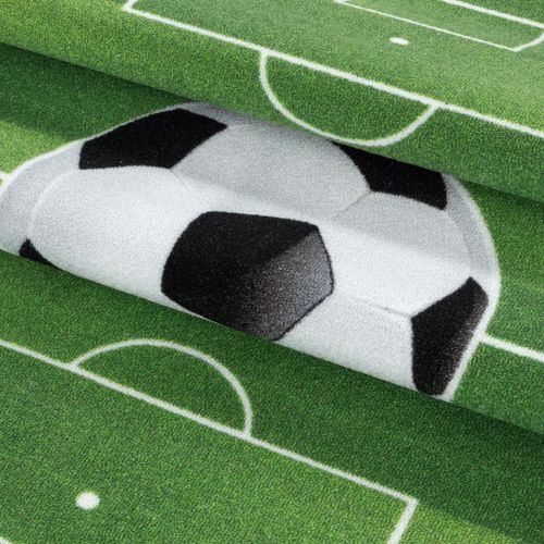 Football - Tapis Enfant Lavable Vert 160 X 230 Cm