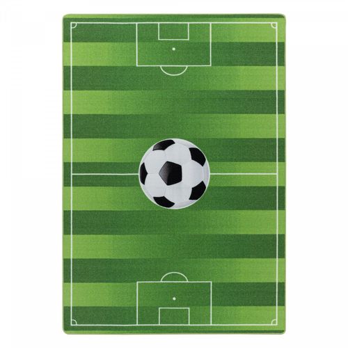Football - Tapis Enfant Lavable Vert 160 X 230 Cm