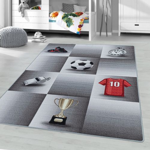Patchwork - Tapis Enfant Lavable Gris 160 X 230 Cm