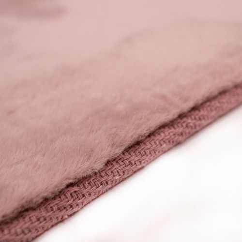 Tapis De Fourrure Velours Rose Poudré 200x290cm