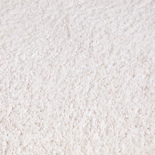 Tapis à Poils Longs Rond Softy Crème 80x80cm
