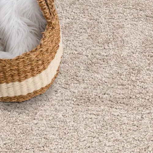 Tapis à Poils Longs Softy Sable 200x200cm