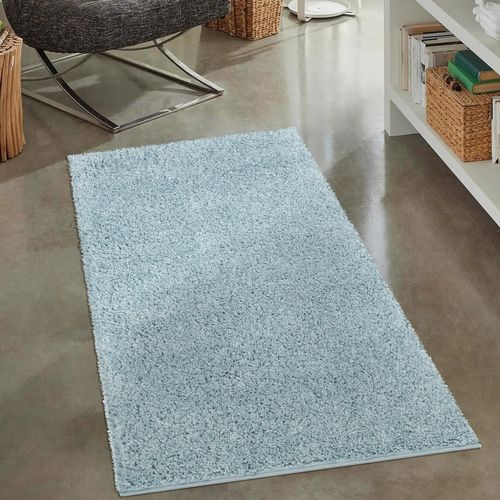 Tapis à Poils Longs Softy Bleu Azur 160x230cm