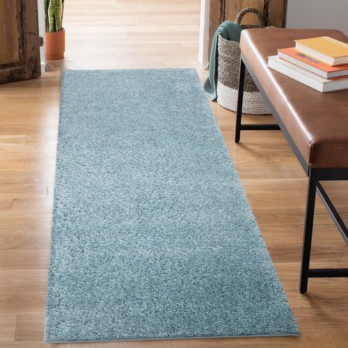 Tapis à Poils Longs Softy Bleu Azur 160x230cm