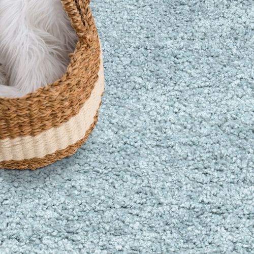 Tapis à Poils Longs Softy Bleu Azur 160x230cm