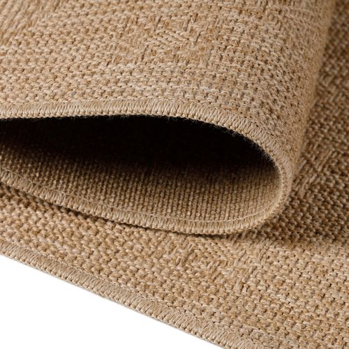 Tapis De Salon Aspect Jute Naturelle Beige 160x230cm