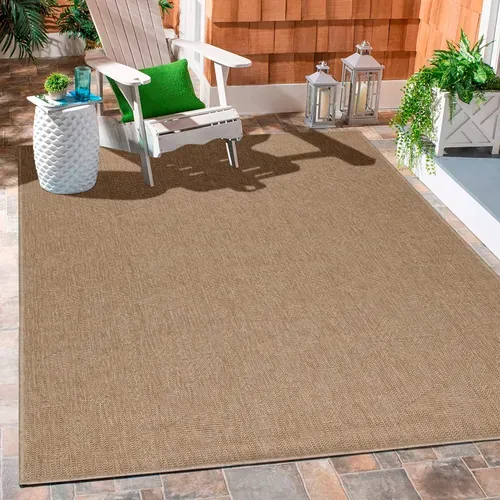 Tapis De Salon Aspect Jute Naturelle Beige 160x230cm