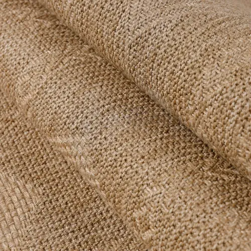 Tapis De Salon Aspect Jute Naturelle Beige 160x230cm