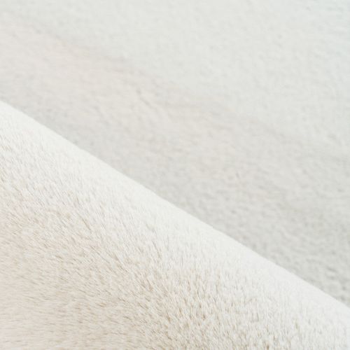 Tapis Fausse Fourrure Toucher Doux Crème 200x290cm