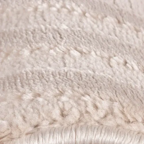 Tapis Meduse Laineux à Motif En Relief Beige 200x290cm