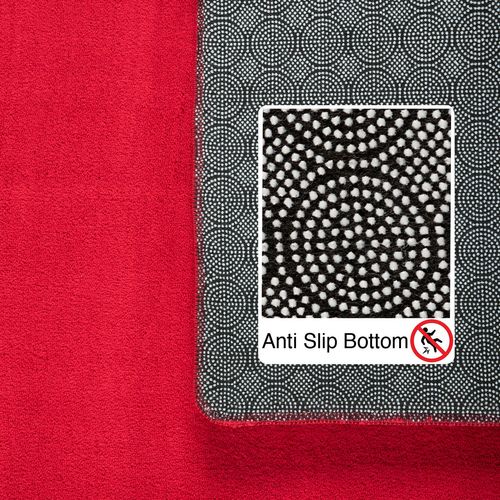 Tapis Lavable En Microfibre Douce - Rouge 120x170cm