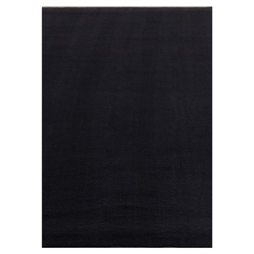 Tapis Lavable En Microfibre Douce - Noir 80x250cm