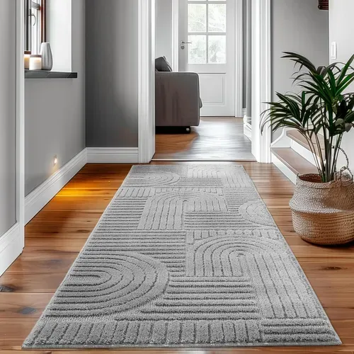 Tapis à Relief Lena Gris 280x370cm