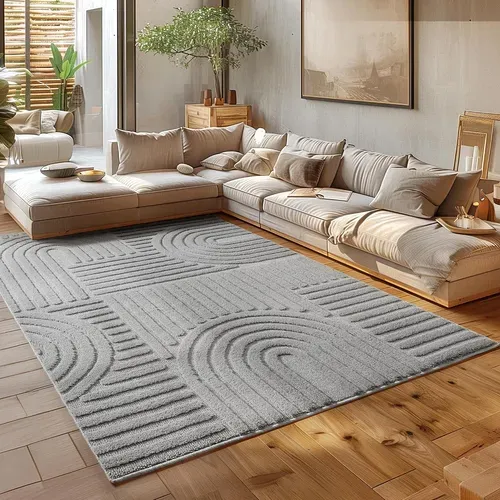 Tapis à Relief Lena Gris 280x370cm