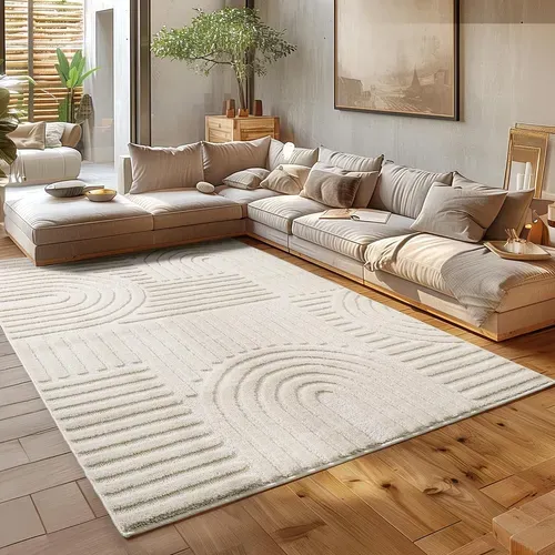 Tapis À Relief Lena Crème 200x290cm