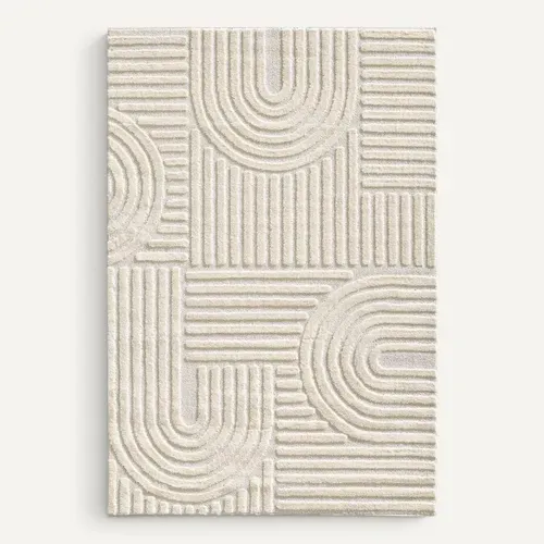 Tapis À Relief Lena Crème 200x290cm