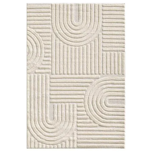 Tapis à Relief Lena Crème 80x250cm