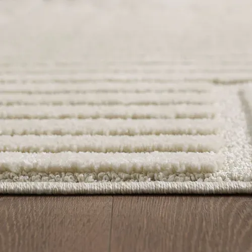 Tapis à Relief Lena Crème 80x250cm
