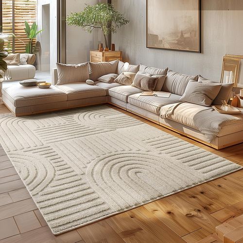 Tapis à Relief Lena Beige 200x290cm