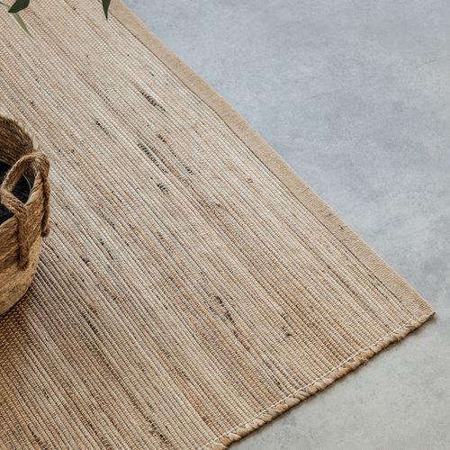 Tapis 80x200cm Naturel En Jute Harmony Beige Naturel