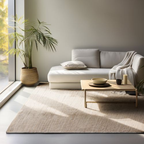 Tapis 80x200cm Naturel En Jute Harmony Beige Naturel